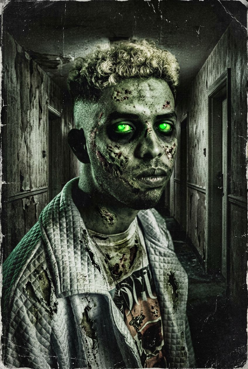 Yung Iverson convertido en zombie